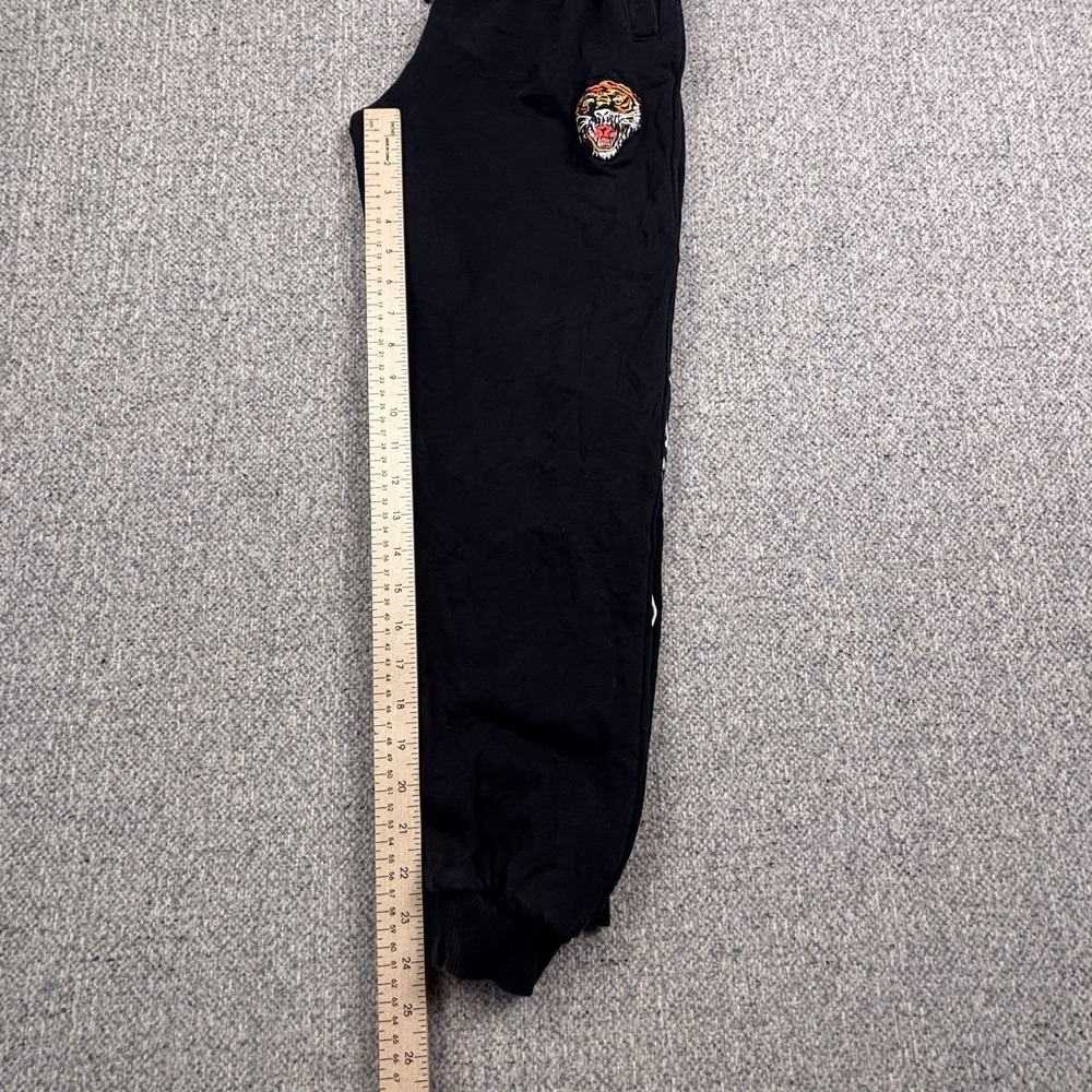 Ed Hardy Kids Black Jogger Sweatpants Tiger Embroidery Streetwear‎ - Picture 7 of 8